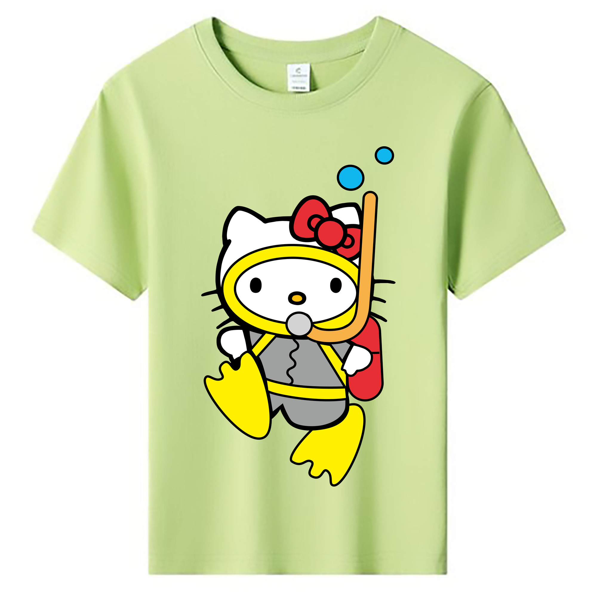 （画像用） Hello Kitty ハローキティ 綿100％キッズTシャツ（フロントプリント）